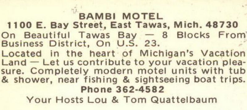 Bambi Motel - Vintage Postcard (newer photo)